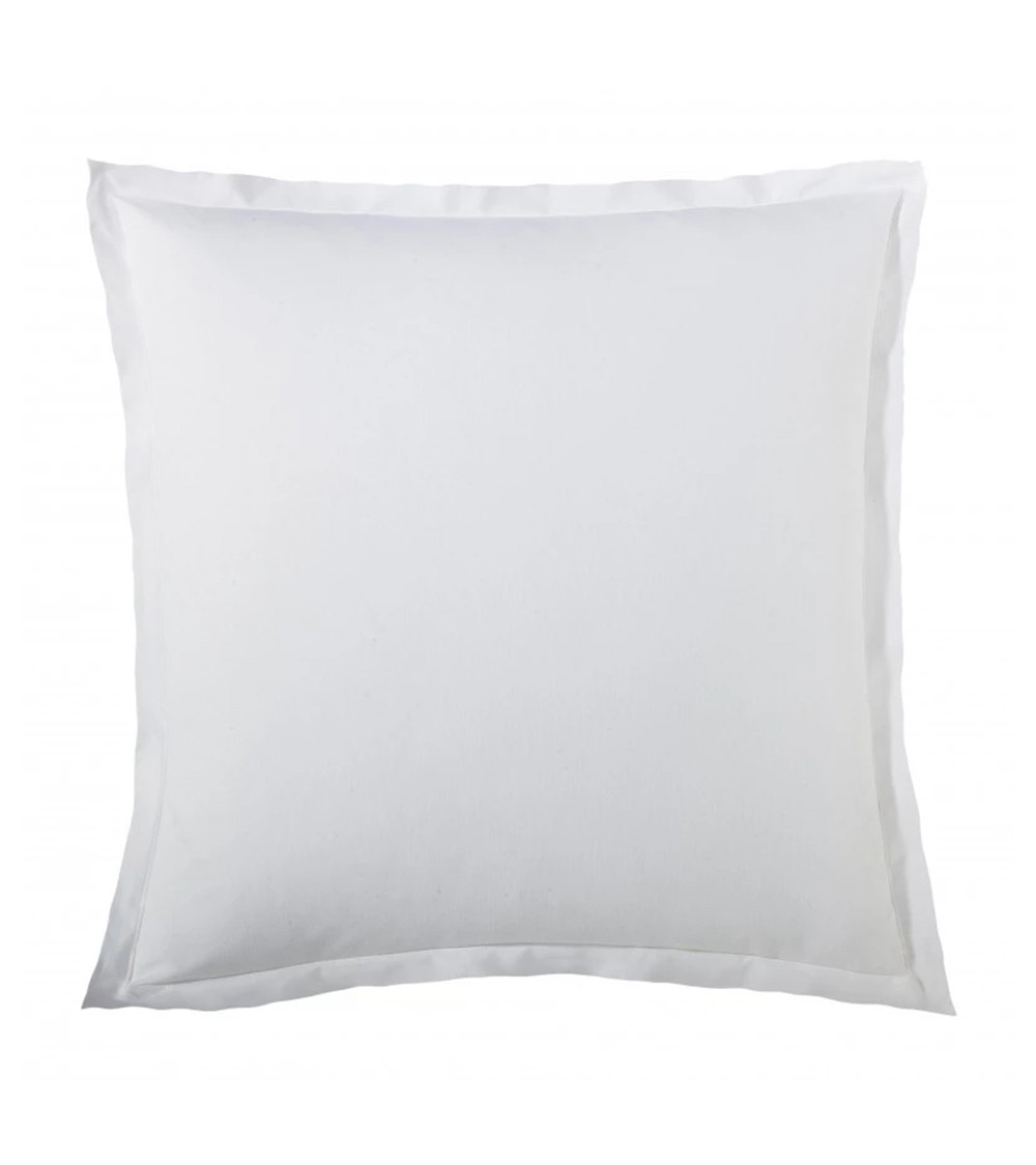 Taie d'oreiller unie satin de coton BLANCHE