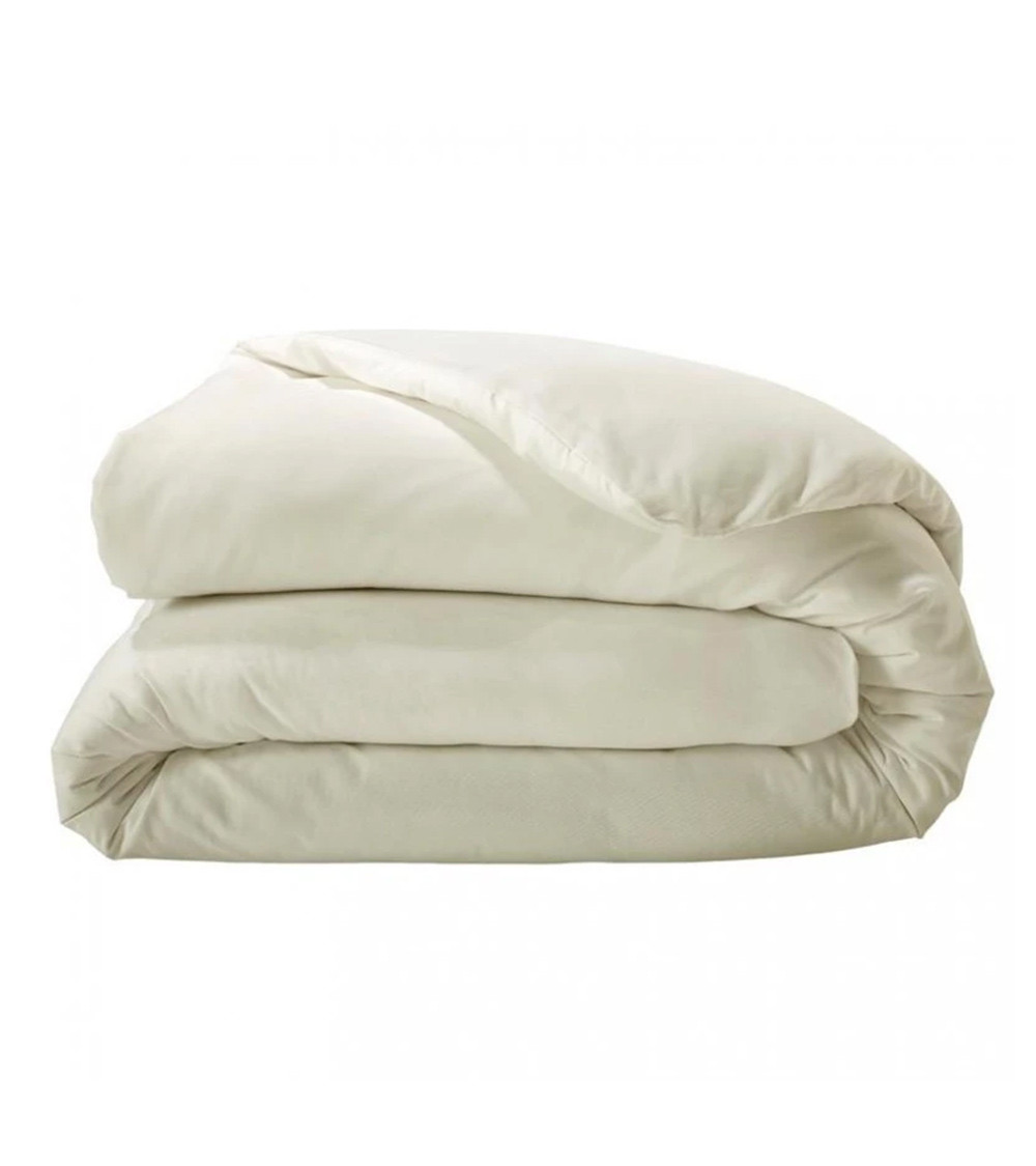 Housse de couette unie satin de coton SABLE