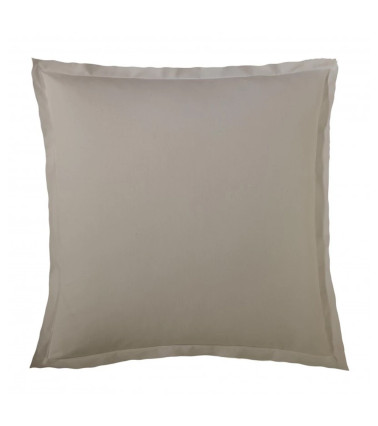 Taie d'oreiller unie satin de coton SISAL