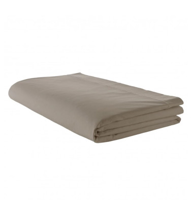 Drap de lit uni satin de coton SISAL