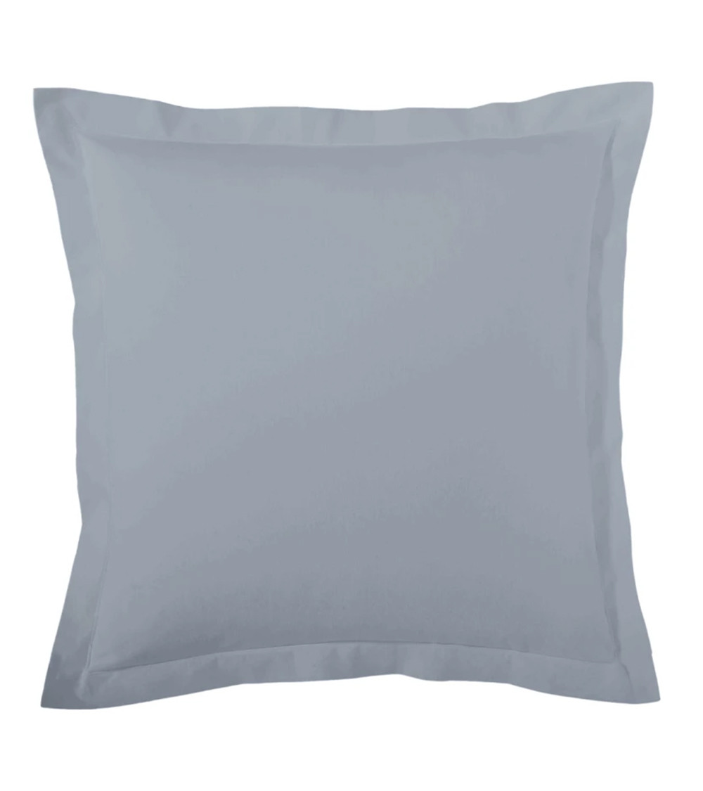 Taie d'oreiller unie en percale de coton BALTIQUE