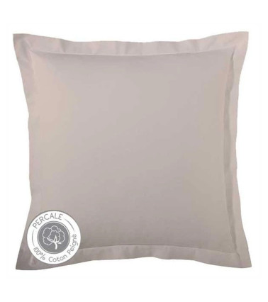 Taie d'oreiller en percale de coton uni LIN