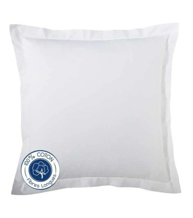 Taie d'oreiller en coton BLANCHE