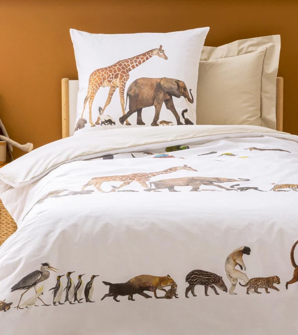 Housse de couette percale Noé pour enfant fille ou garçon
