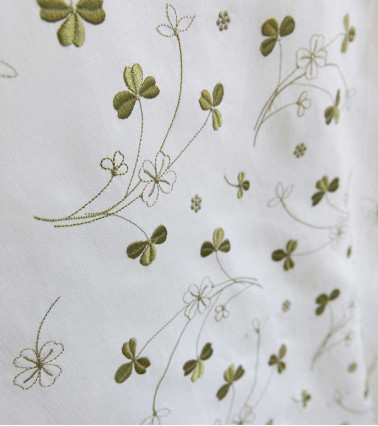 Nappe en lin brodée Chance, nappe de réception très haut de gamme