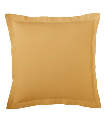 Taie d'oreiller unie en percale de coton AMBRE