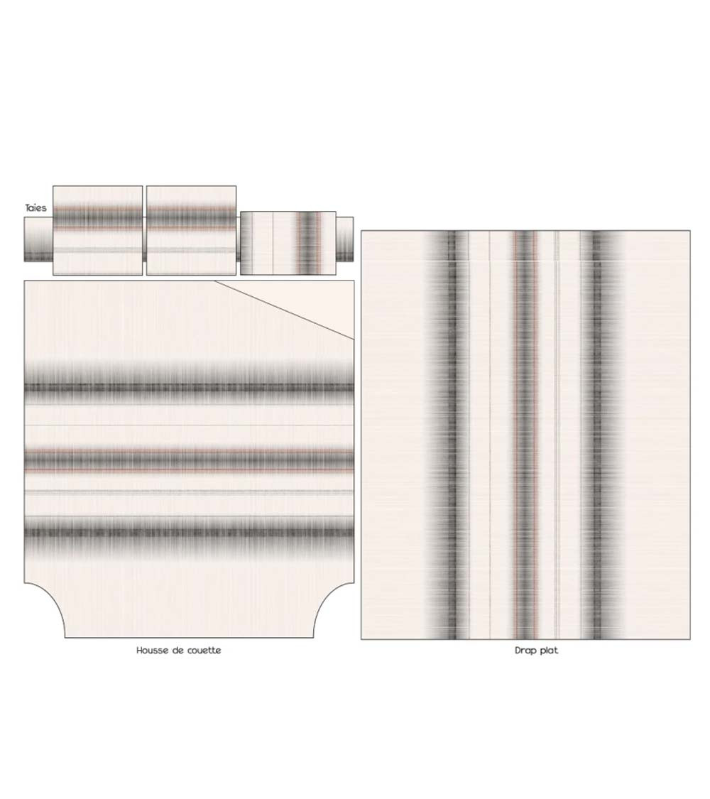 Drap de lit Esteban Cuivre percale de coton Made In France