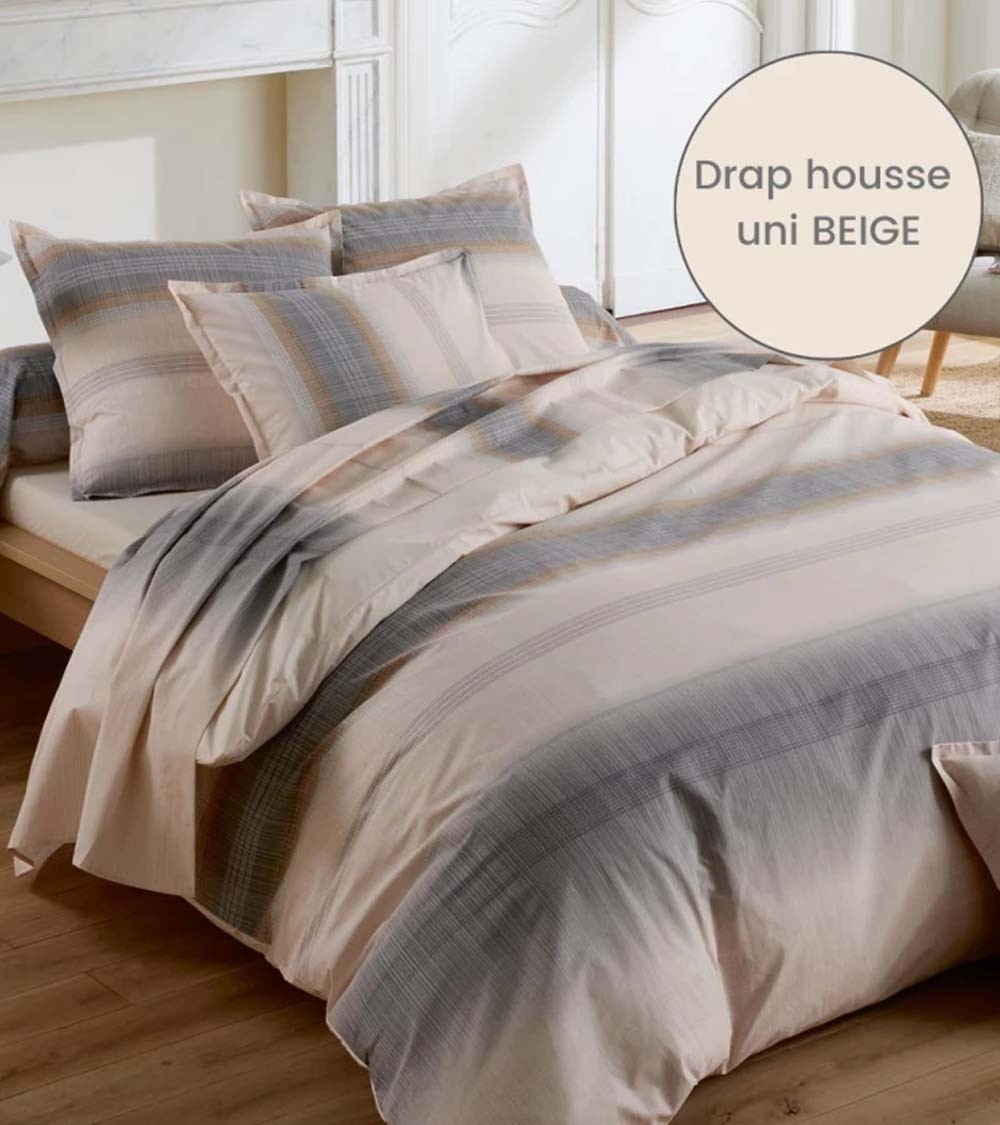 Drap de lit percale ESTEBAN CUIVRE