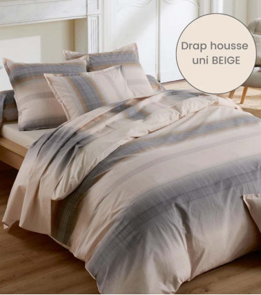 Taie de traversin percale ESTEBAN CUIVRE