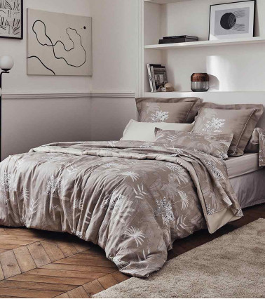 Taie d'oreiller satin CAYENNE FICELLE