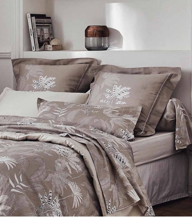 Taie d'oreiller satin CAYENNE FICELLE