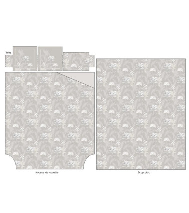 Taie d'oreiller satin CAYENNE FICELLE