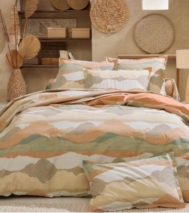 Housse de couette percale de coton LAND CRAIE