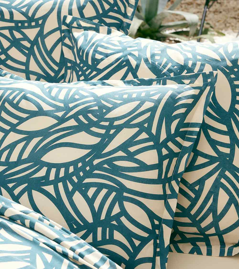 Taie de traversin coton SÉRÉNA BLUE