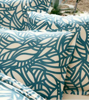 Taie de traversin coton SÉRÉNA BLUE