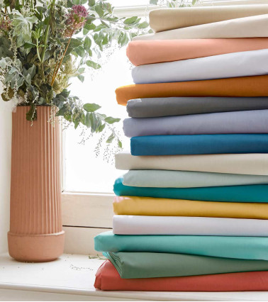 Drap housse uni percale de coton MELBA pour lit articulé (tête et pieds relevables)