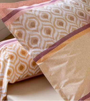 Drap de lit coton INOUK ROSE