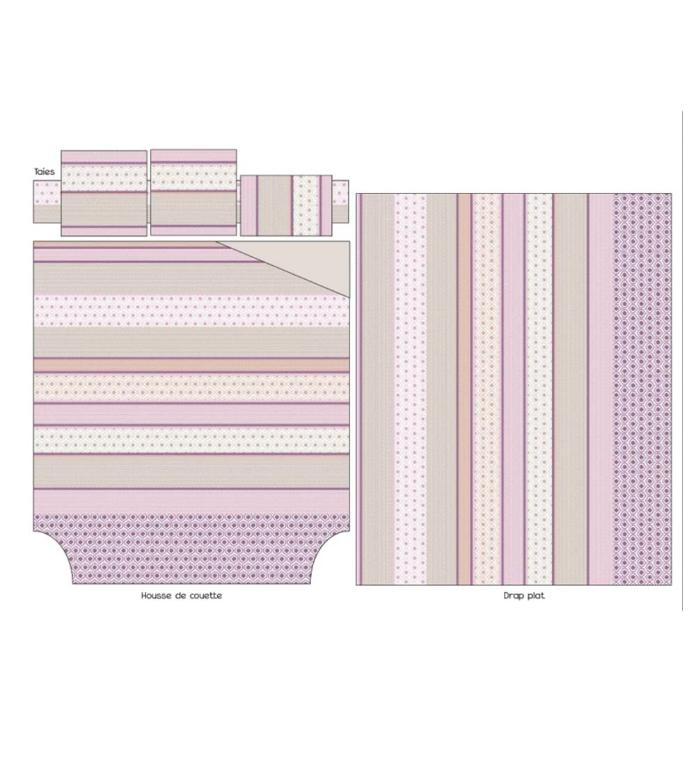 Drap de lit coton INOUK ROSE