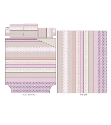 Drap de lit coton INOUK ROSE