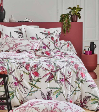 Taie d'Oreiller Coton PENELOPE ROSE