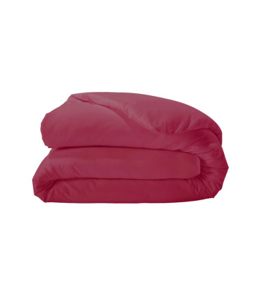 Housse de couette unie coton MAGENTA