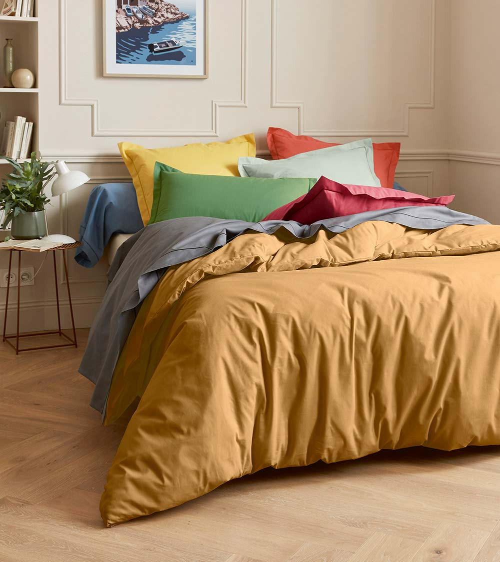 Drap housse uni coton MAGENTA