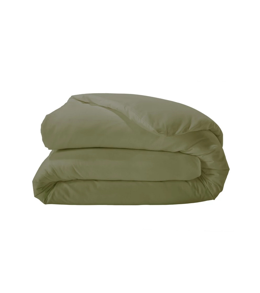 Housse de couette unie coton ARGILE