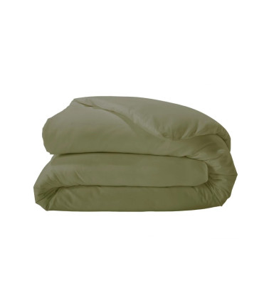 Housse de couette unie coton ARGILE