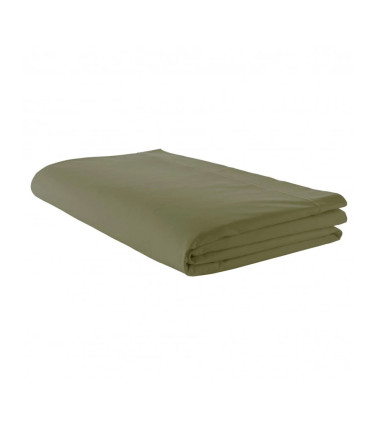 Drap de lit uni coton ARGILE