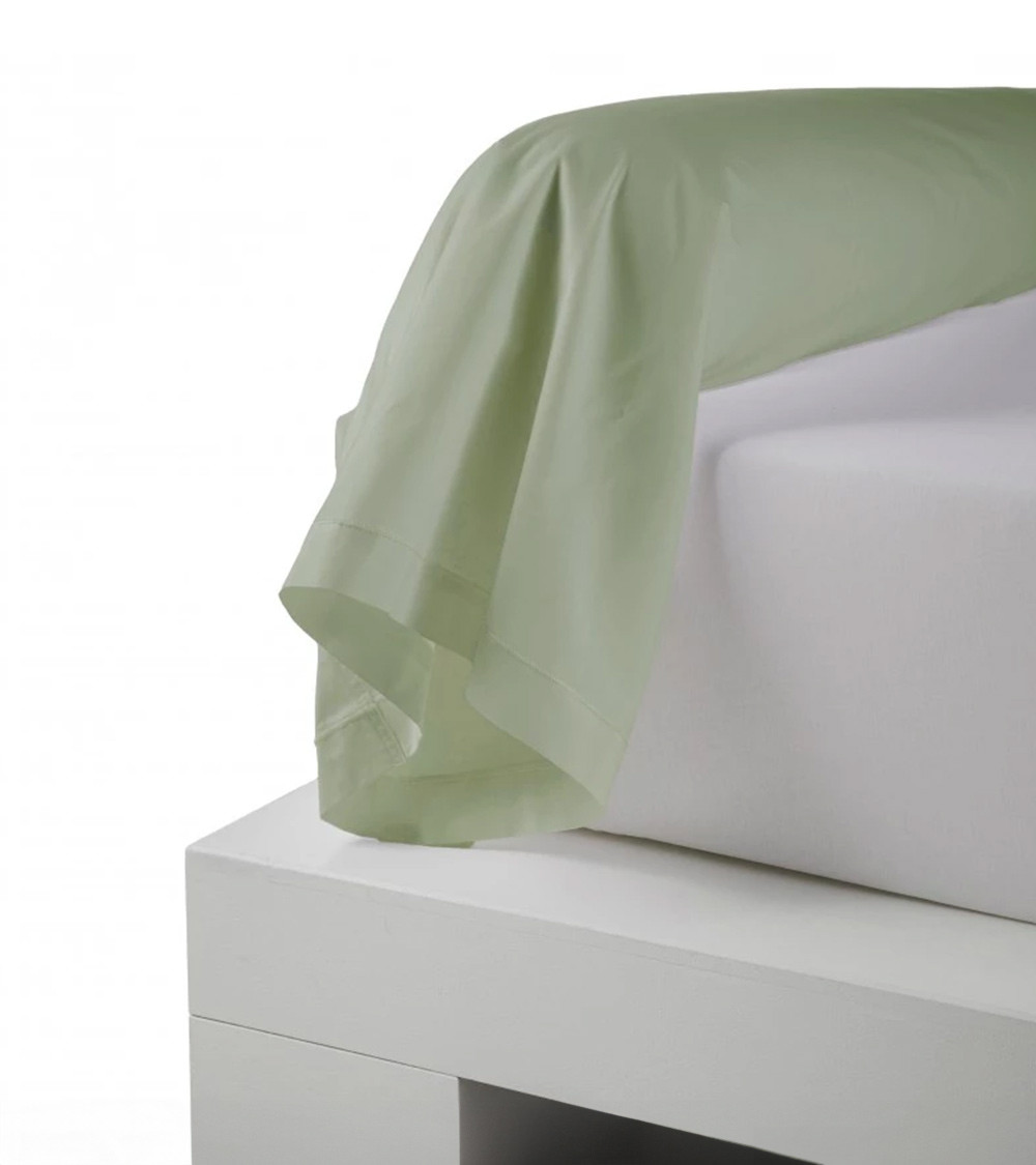 Taie de traversin unie coton AMANDE