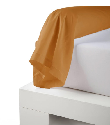 Taie de traversin unie coton CAMEL