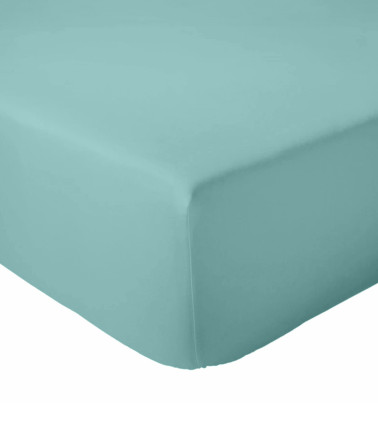 Drap housse uni percale de coton JADE