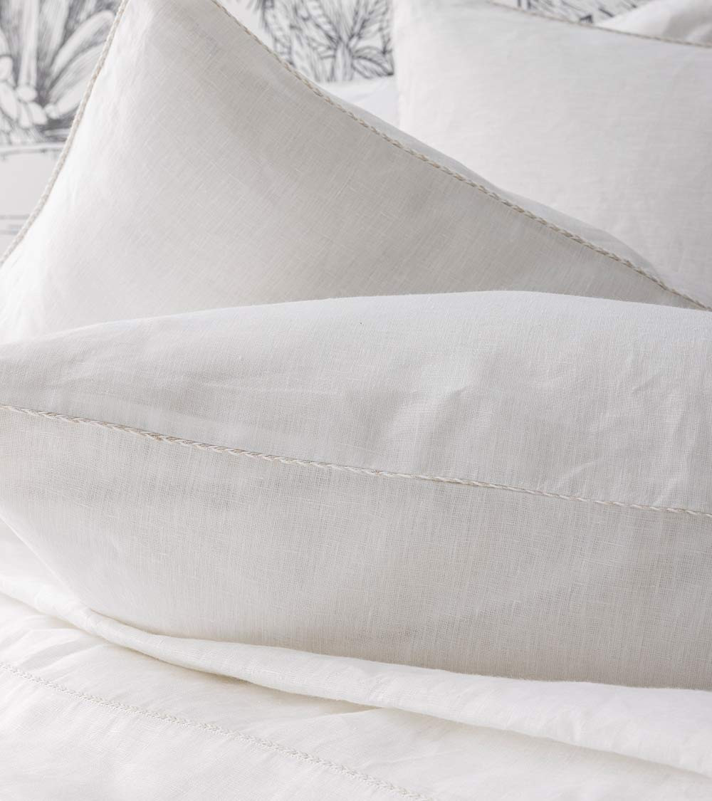 Taie d'oreiller en chanvre Jouvence Blanc, Origine France garantie, linge de lit naturel, Alexandre Turpault