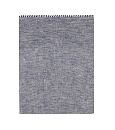 Drap de lit en chanvre Jouvence Marine bleu gris, Origine France garantie, linge de lit naturel, Alexandre Turpault