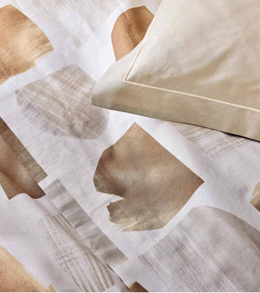 Drap de lit imprimé géométrique coton 57 fils ARTY SEIGLE
