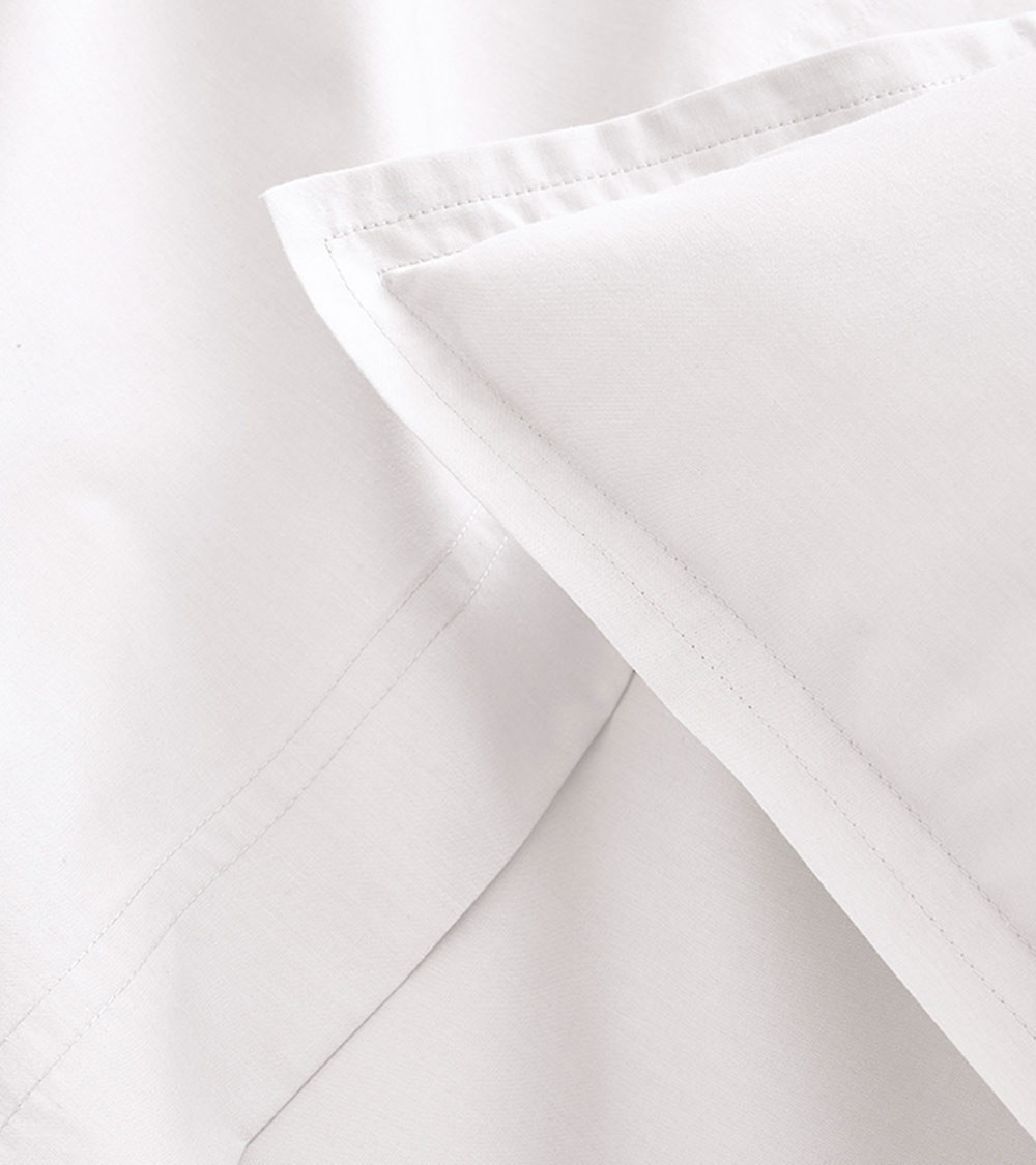 Housse de Couette Percale Blanc PREMIÈRE, linge de lit uni fabriqué en france, blanc lumineux