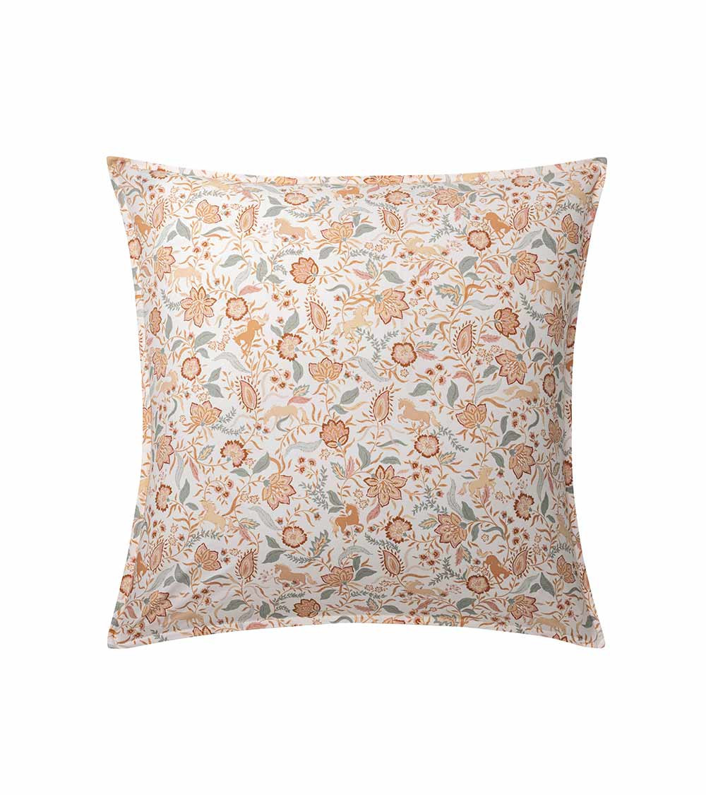 Taie d'Oreiller Percale ALLURE, linge de lit motif multicolore en percale de coton, linge de maison fabriqué en France