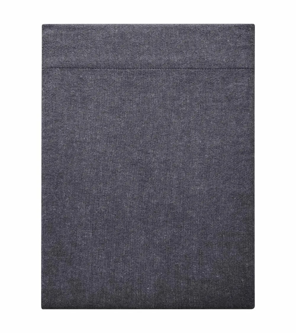Drap plat en Flanelle Anthracite FRISSON, haut de gamme  100% coton gratté 170 gr/m²