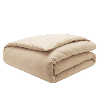 Housse de Couette Flanelle Sésame FRISSON - haut de gamme 100% coton gratté 170 gr/m² - Essix