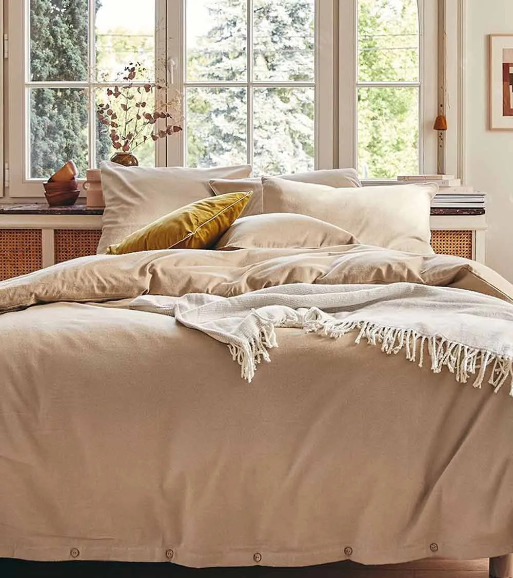 Drap Housse Flanelle Sésame FRISSON - 00% coton gratté 170 gr/m² - Haut de Gamme Essix
