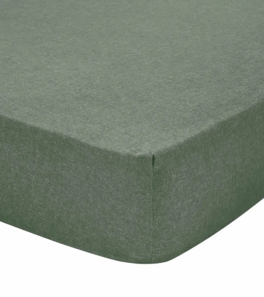 Drap Housse Flanelle Lichen FRISSON, 100% coton gratté 170 gr/m², procure douceur et chaleur