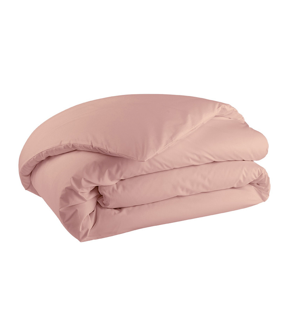 Housse de Couette Percale LILAS PREMIÈRE, linge de lit fabriqué en France uni rose violet poudré