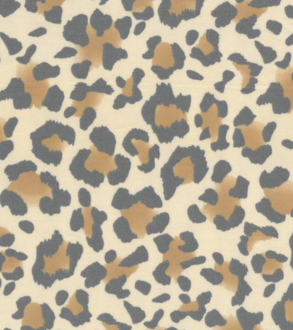 Housse de couette percale de coton FAUVE BEIGE imprimé animal panthère