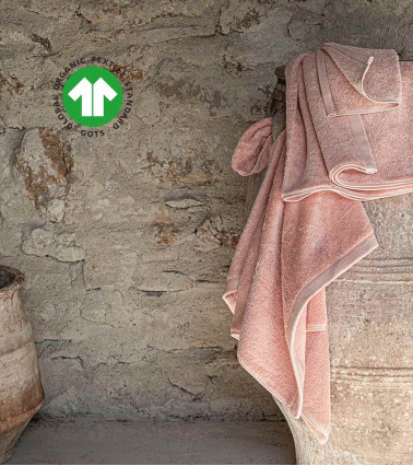 Serviette de toilette GOTS Essentiel Nude - Alexandre Turpault, rose clair