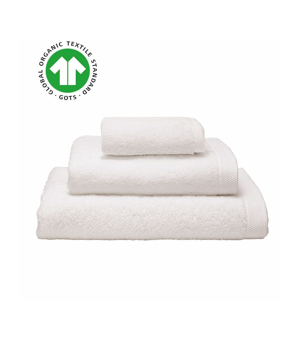 Serviette de toilette GOTS Essentiel Meringue - Alexandre Turpault, blanc cassé