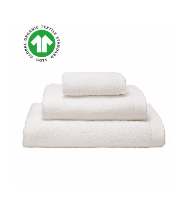Serviette de toilette GOTS Essentiel Meringue - Alexandre Turpault, blanc cassé