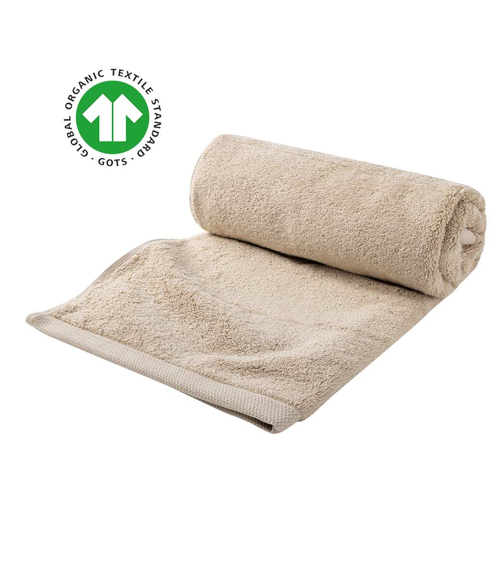 Serviette de toilette GOTS Essentiel Gazelle - Alexandre Turpault, beige, marron clair