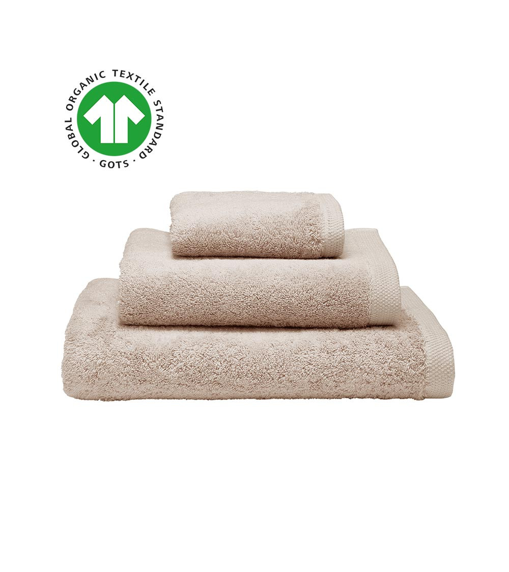 Serviette de toilette GOTS Essentiel Gazelle - Alexandre Turpault, beige, marron clair