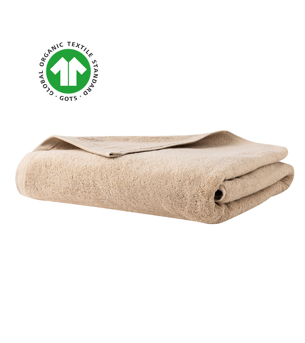 Serviette de toilette GOTS Essentiel Gazelle - Alexandre Turpault, beige, marron clair