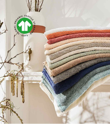 Collection de Serviette de toilette GOTS Essentiel Carrare - Alexandre Turpault, gris clair